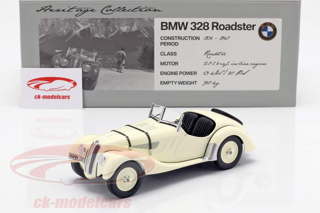 BMW 328 Roadster Year 1936-1940 beige 1:18 Minichamps