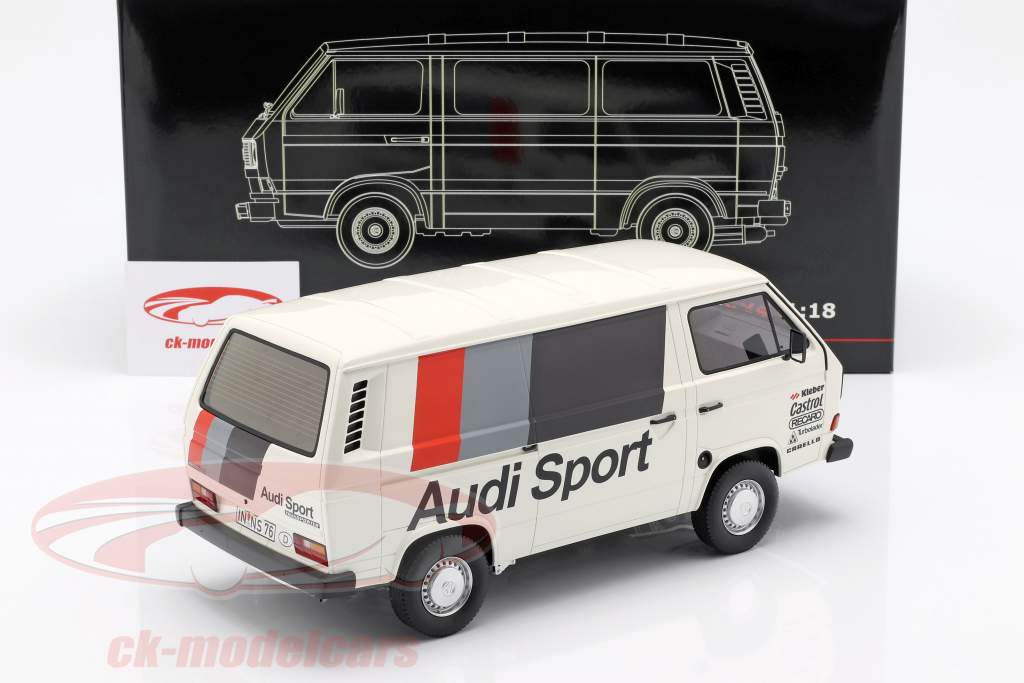 Volkswagen VW T3 van Audi Sport blanc 1:18 PremiumClassiXXs