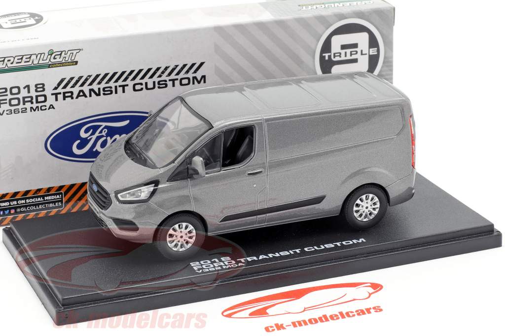 Ford Transit Custom V362 MCA Opførselsår 2018 grå metallisk 1:43 Greenlight