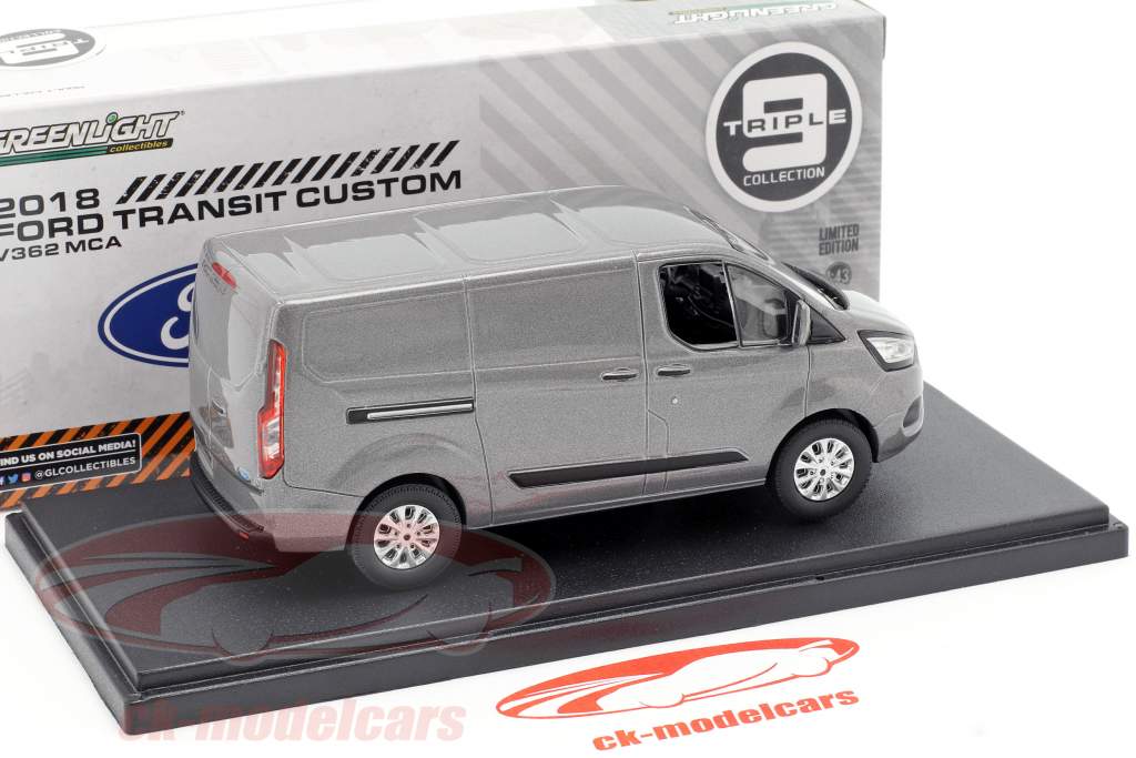 Ford Transit Custom V362 MCA Baujahr 2018 grau metallic 1:43 Greenlight