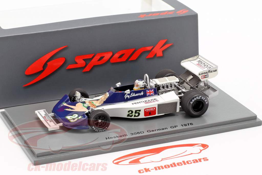 Guy Edwards Hesketh 308D #25 tedesco GP formula 1 1976 1:43 Spark
