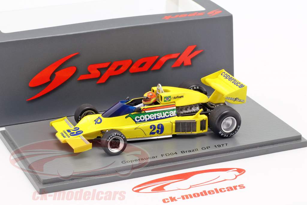 Ingo Hoffmann Copersucar FD04 #29 Brazilië GP formule 1 1977 1:43 Spark