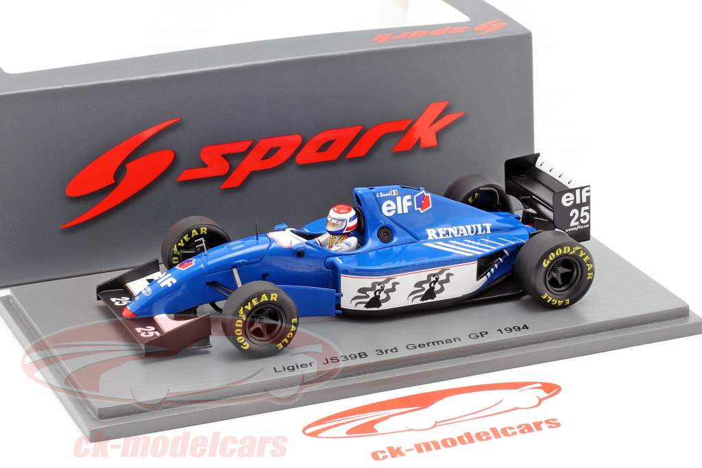 Eric Bernard Ligier JS39B #25 3 allemand GP formule 1 1994 1:43 Spark