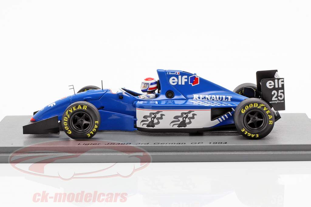 Eric Bernard Ligier JS39B #25 3rd German GP formula 1 1994 1:43 Spark