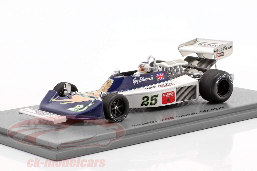 Guy Edwards Hesketh 308D #25 alemán GP fórmula 1 1976 1:43 Spark