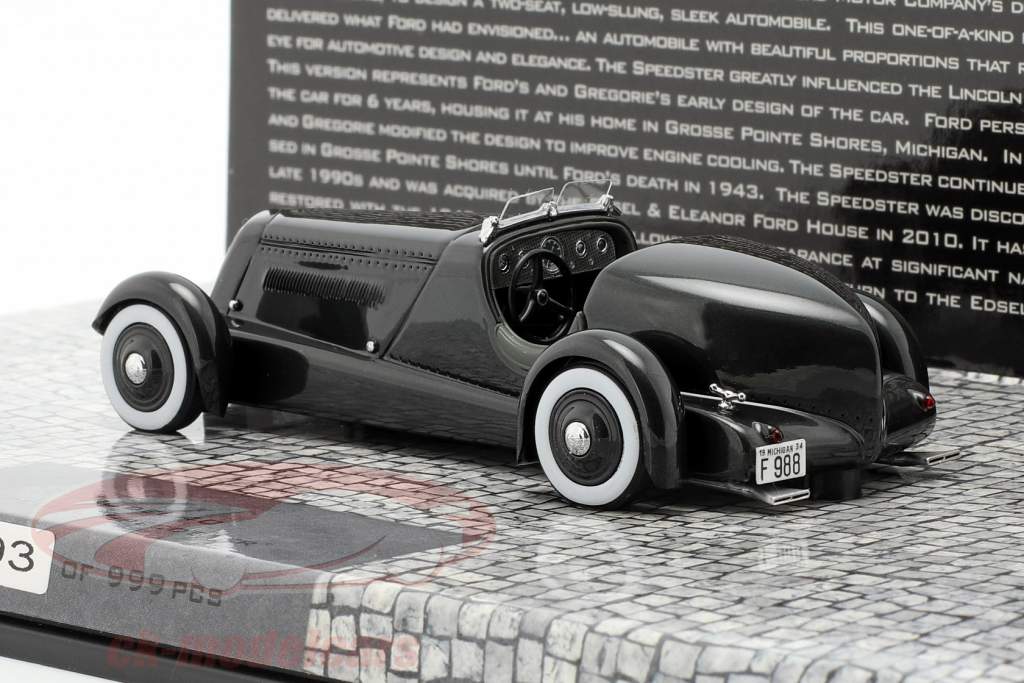Edsel Ford's Model 40 Special Speedster Jaar 1934 grijs 1:43 Minichamps