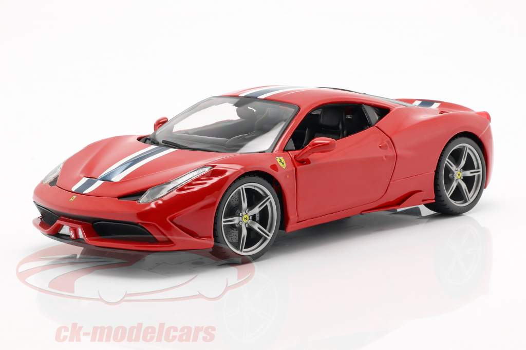 Ferrari 458 Speciale rouge / Blanc / bleu 1:18 Bburago