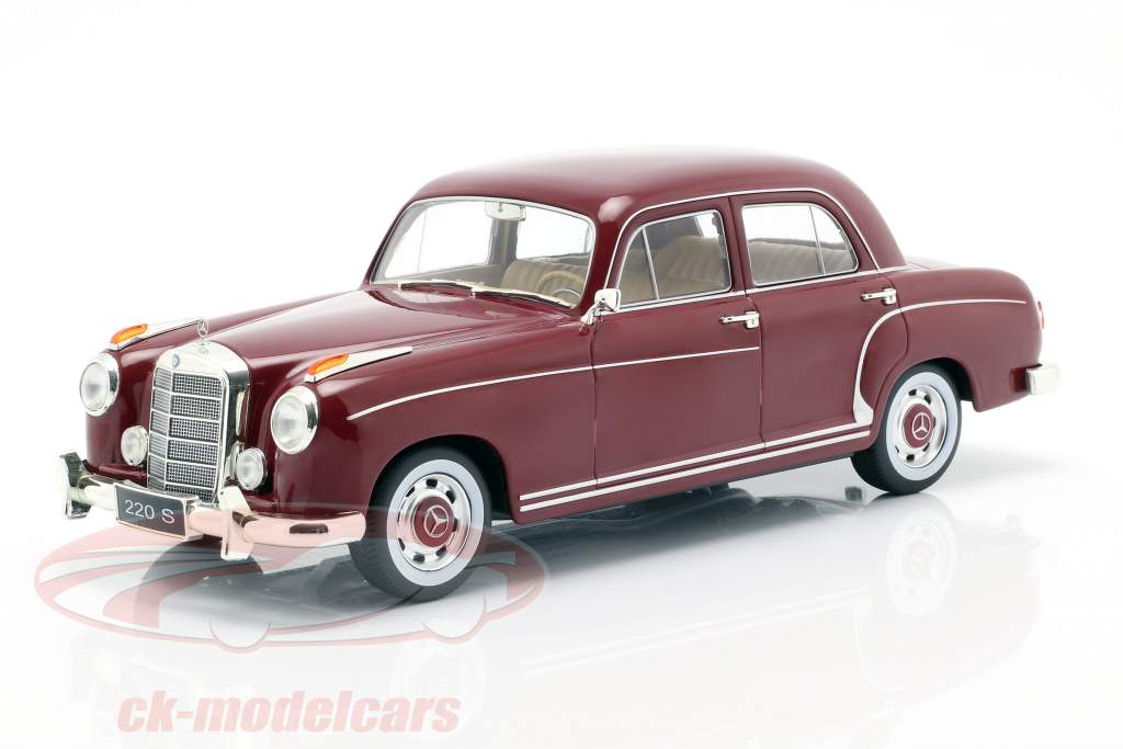 Mercedes-Benz 220 S limousine (W180II) year 1956 dark red 1:18 KK-Scale