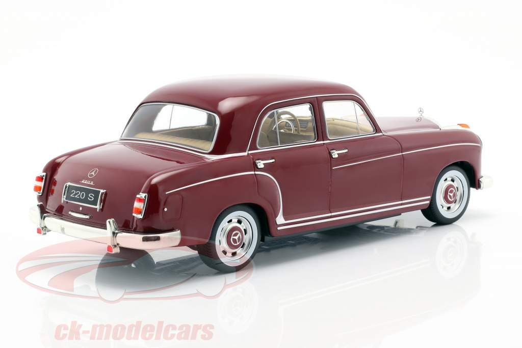 Mercedes-Benz 220 S limousine (W180II) year 1956 dark red 1:18 KK-Scale