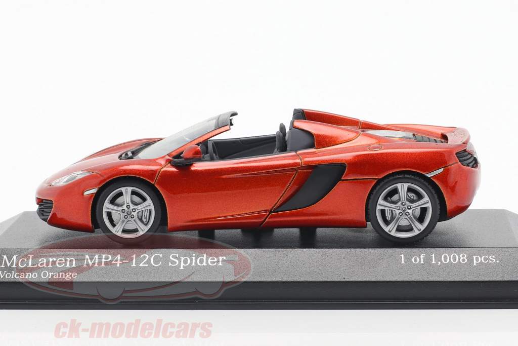 McLaren MP4-12C Spider År 2012 vulkan Orange metallisk 1:43 Minichamps