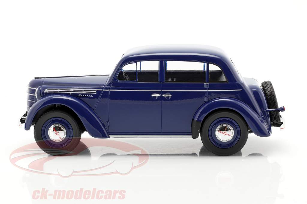 Moskwitsch 400 année de construction 1946 bleu foncé 1:18 KK-Scale