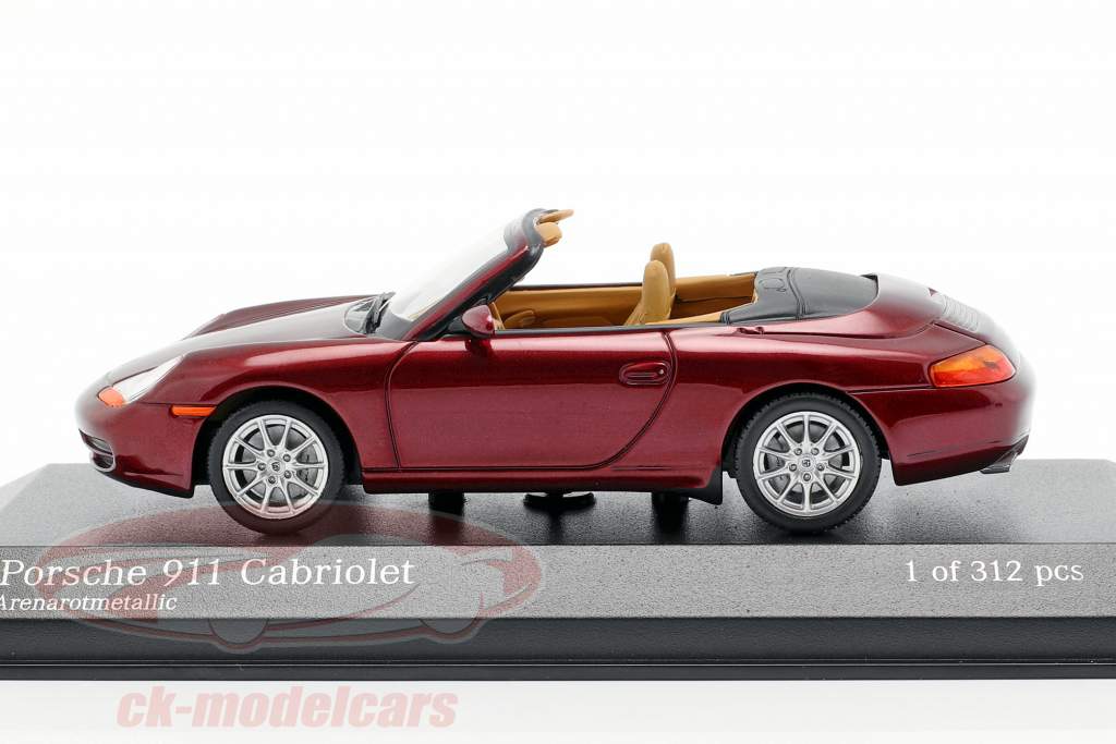 Porsche 911 (996) Cabriolet año 1998 rojo 1:43 Minichamps