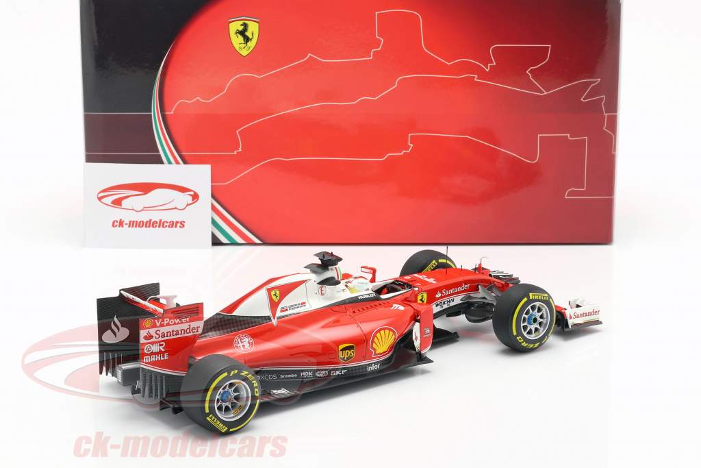Sebastian Vettel Ferrari SF16-H #5 3ª Australia GP fórmula 1 2016 1:18 BBR