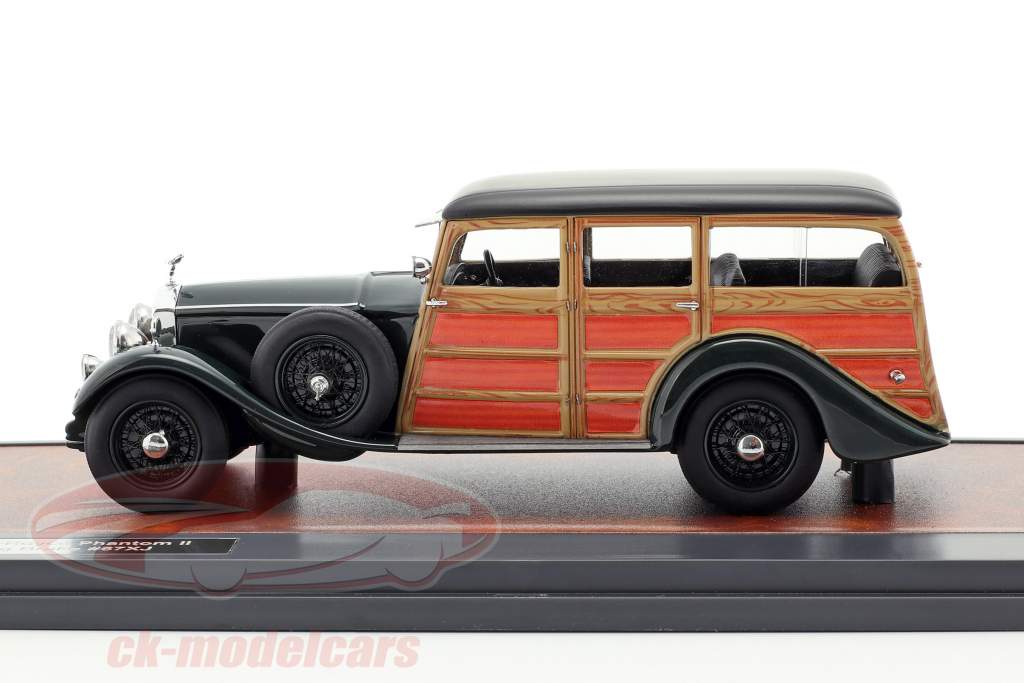 Rolls Royce Phantom II Shooting Brake 1930 темно-зеленый / дерево взгляд 1:43 Matrix