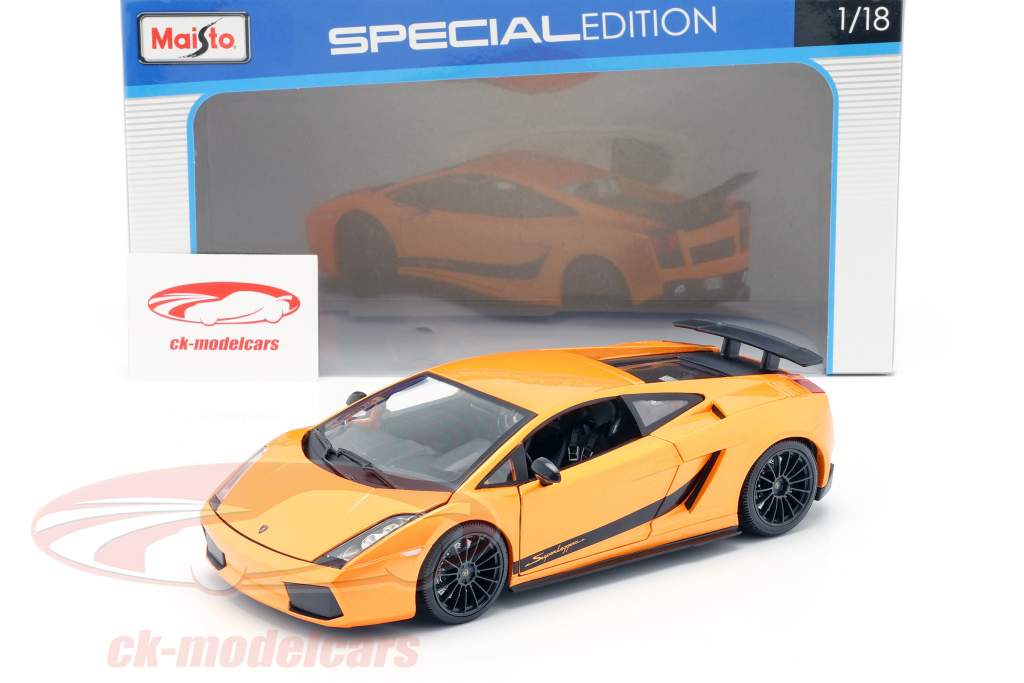 Lamborghini Gallardo Superleggera Jaar 2007 oranje 1:18 Maisto
