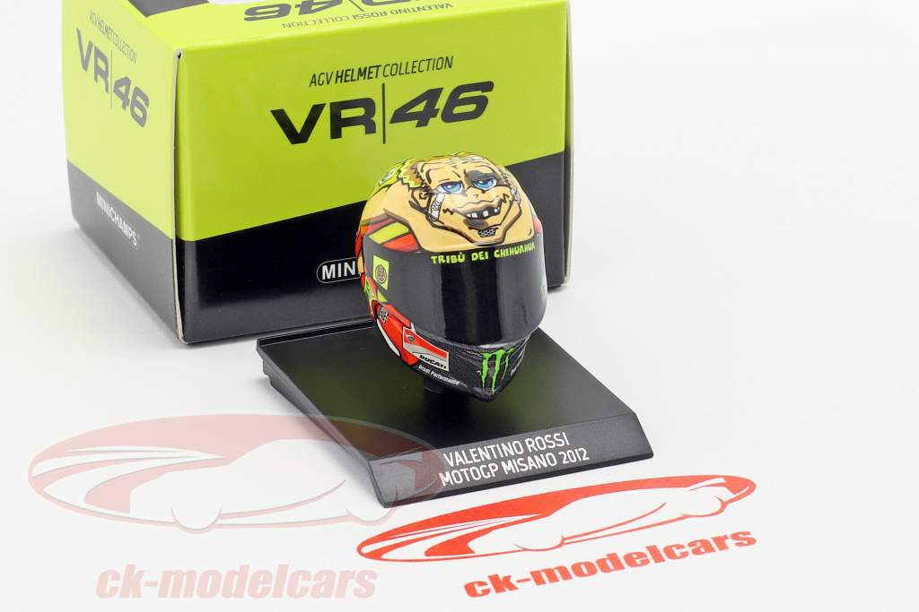 Valentino Rossi MotoGP Misano 2012 AGV casque 1:10 Minichamps
