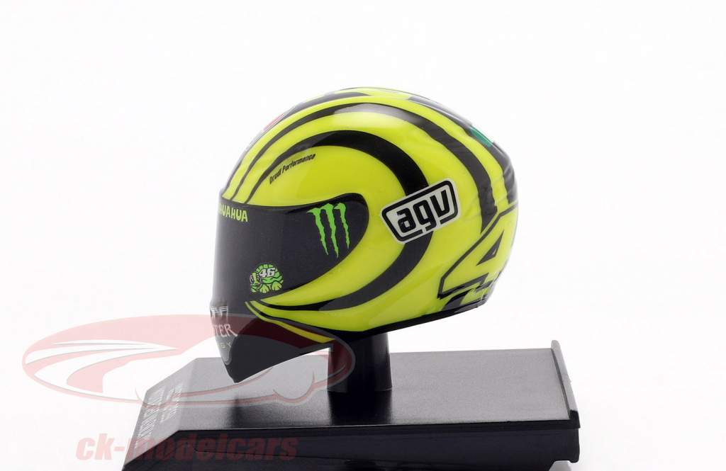 Valentino Rossi Ducati prova Valencia MotoGP 2010 AGV casco 1:10 Minichamps