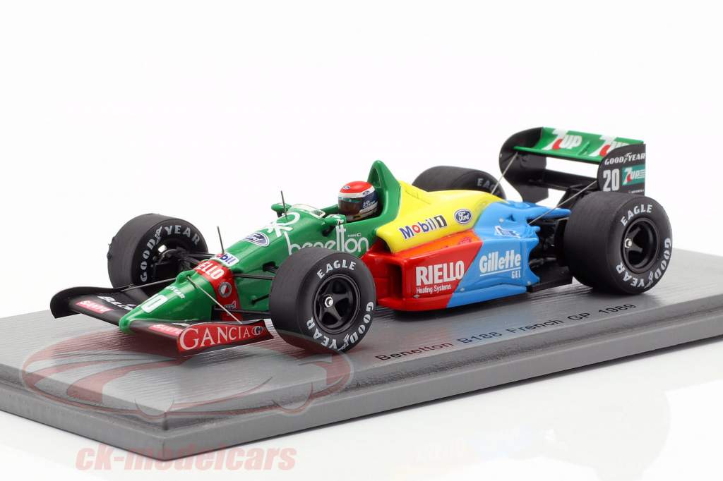 Emanuele Pirro Benetton B188 #20 francês GP fórmula 1 1989 1:43 Spark