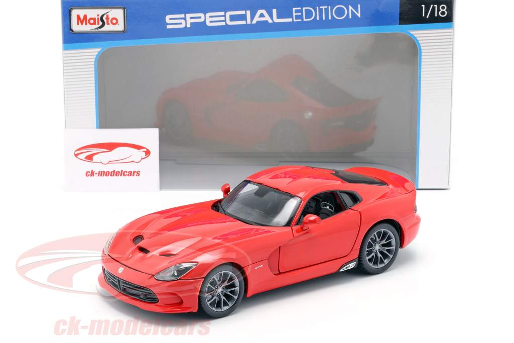 Dodge SRT Viper GTS Anno 2013 rosso 1:18 Maisto