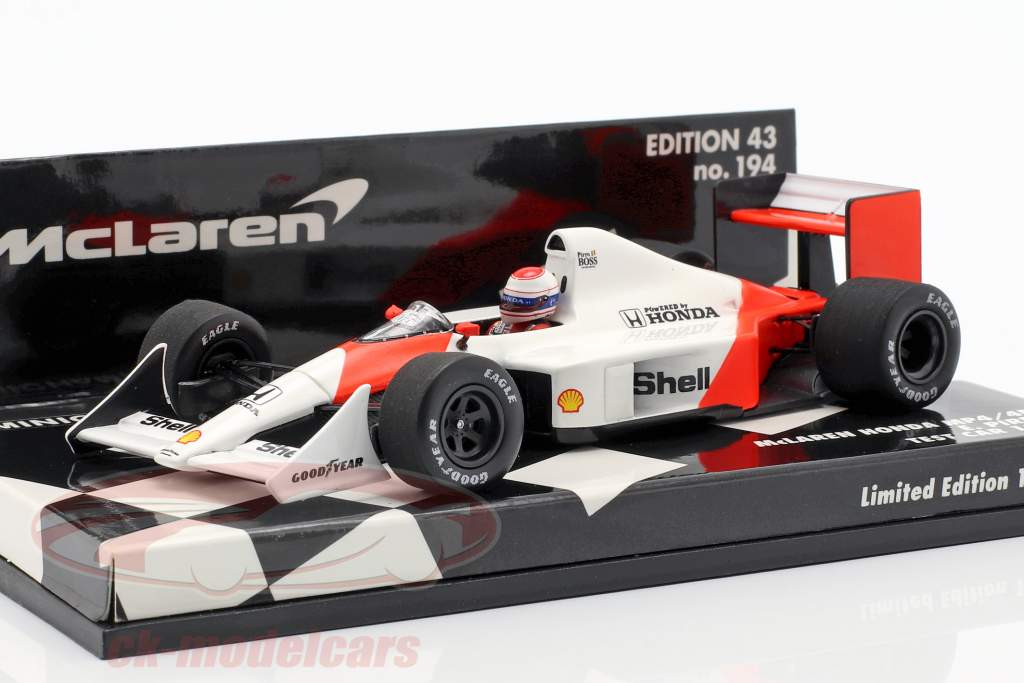 Emanuele Pirro McLaren Honda MP4/4B Test Car formula 1 1988 1:43 Minichamps