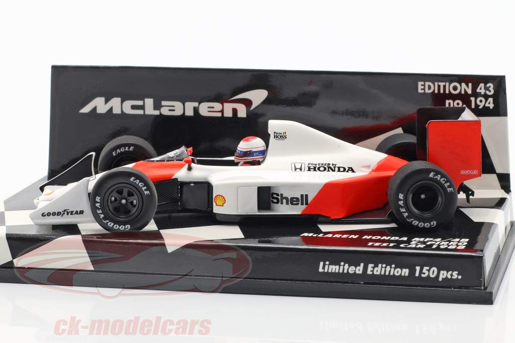 Emanuele Pirro McLaren Honda MP4/4B Test Car formula 1 1988 1:43 Minichamps