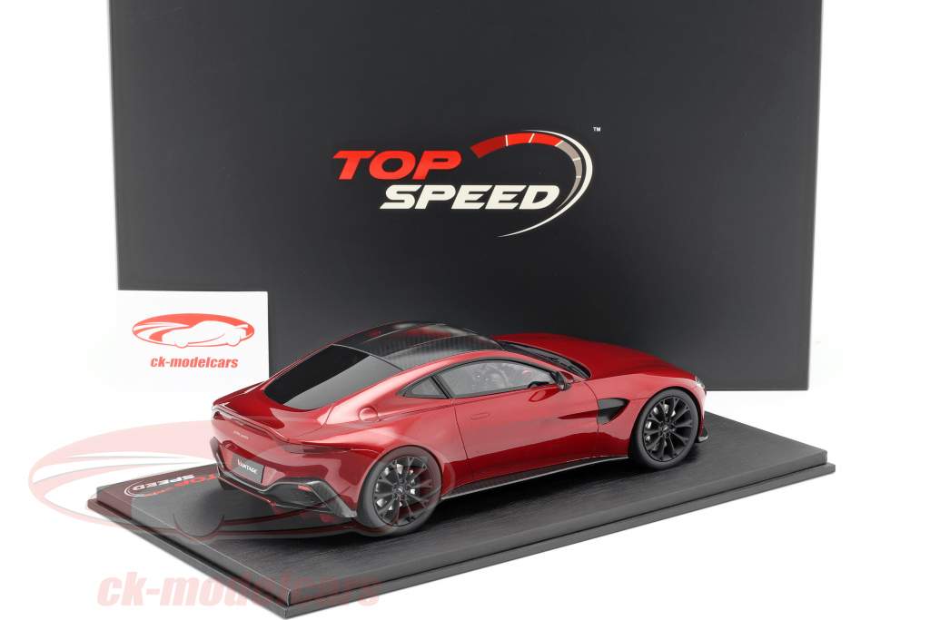 Aston Martin Vantage Opførselsår 2018 hyper rød 1:18 TrueScale