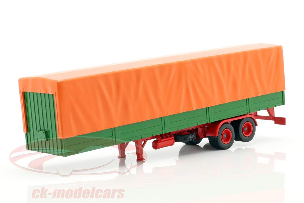 semi-reboques de mesa com cobertura verde / laranja 1:43 ixo