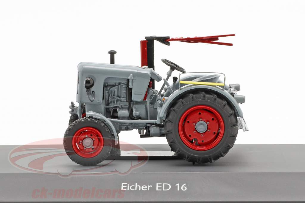 Eicher ED 16 trator com Barra de corte cinza 1:43 Schuco