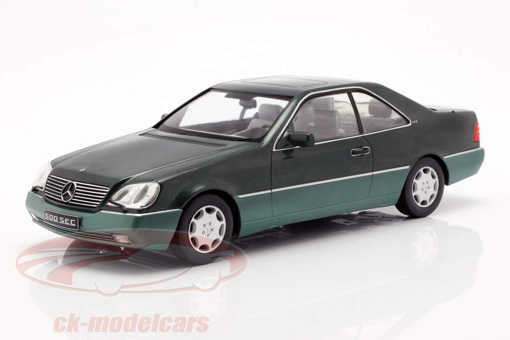 Mercedes-Benz 600 SEC (C140) ano de construção 1992 verde metálico 1:18 KK-Scale