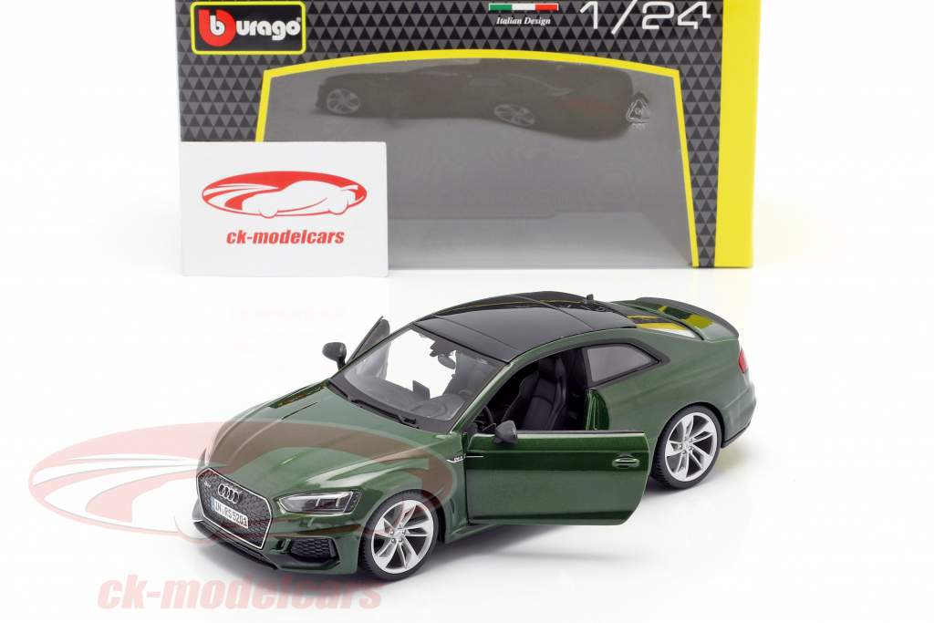 Audi RS 5 coupé vert foncé 1:24 Bburago