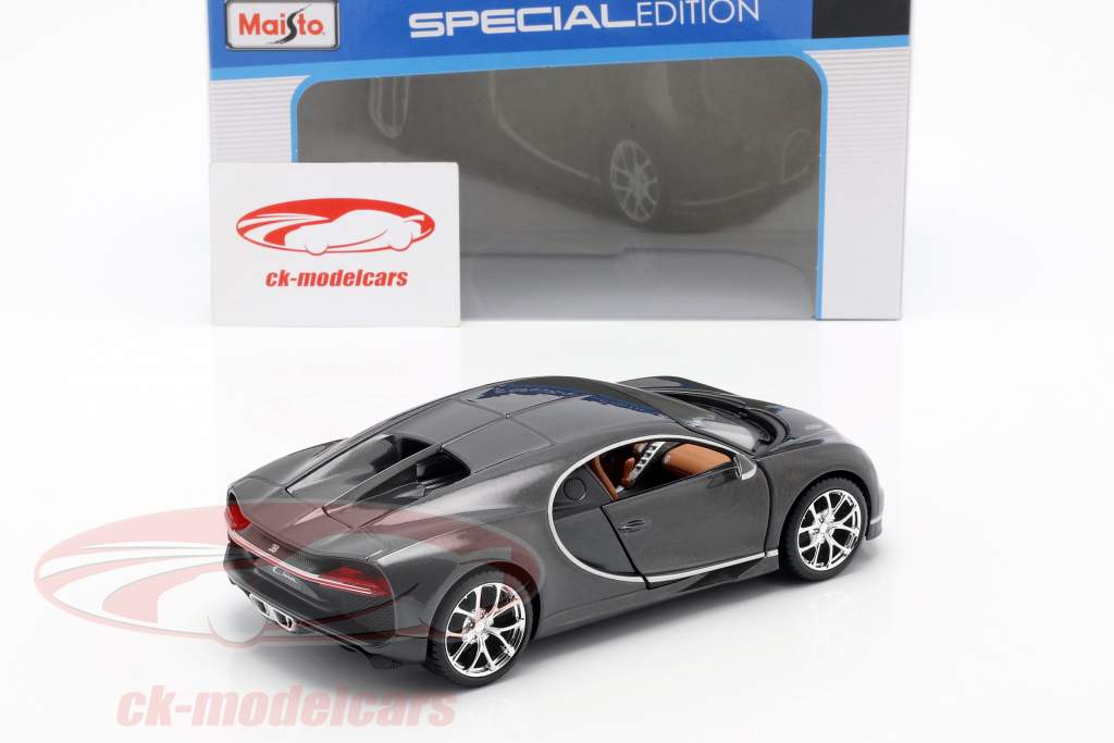 Bugatti Chiron Год постройки 2016 серый металлический 1:24 Maisto