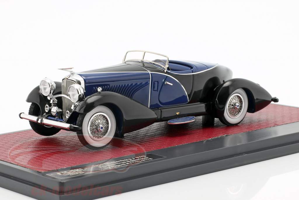 Duesenberg J SWB French True Speedster by Figoni 1931 noir / bleu 1:43 Matrix