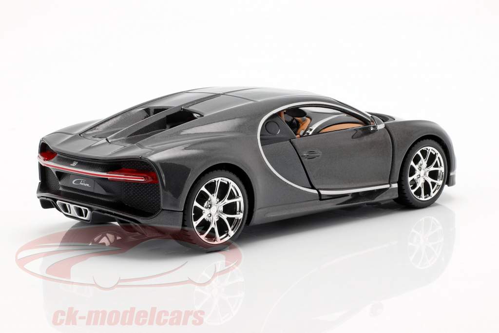 Bugatti Chiron Год постройки 2016 серый металлический 1:24 Maisto