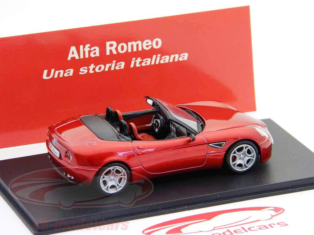 アルファロメオ8Cスパイダーモデル2008メタリックレッド/赤メタリック1時43 M4