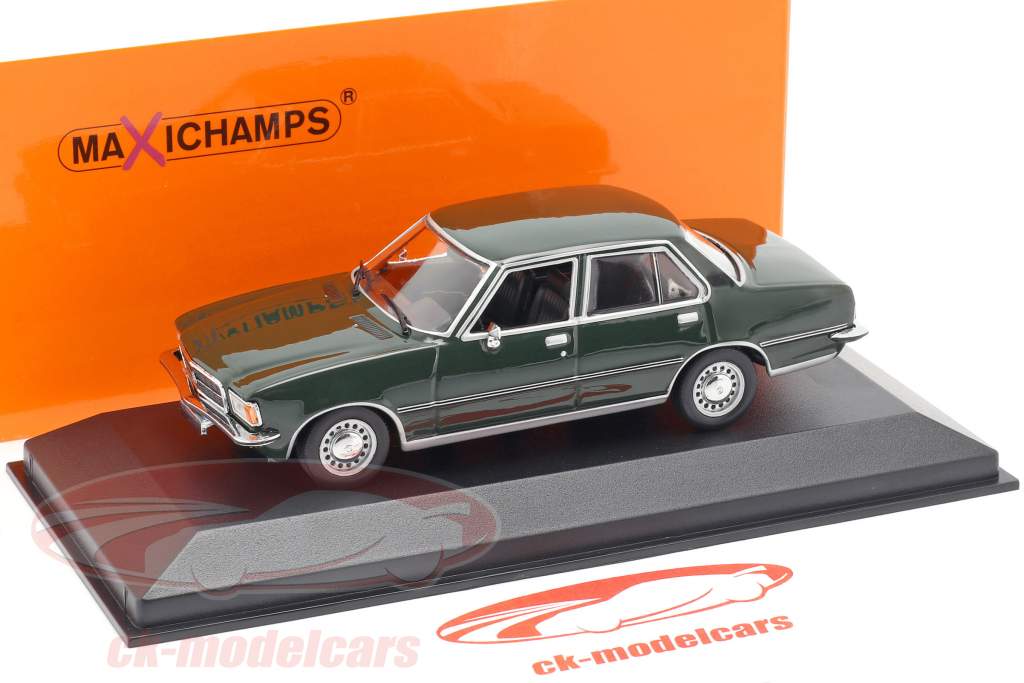Opel Rekord D année de construction 1975 sombre vert 1:43 Minichamps