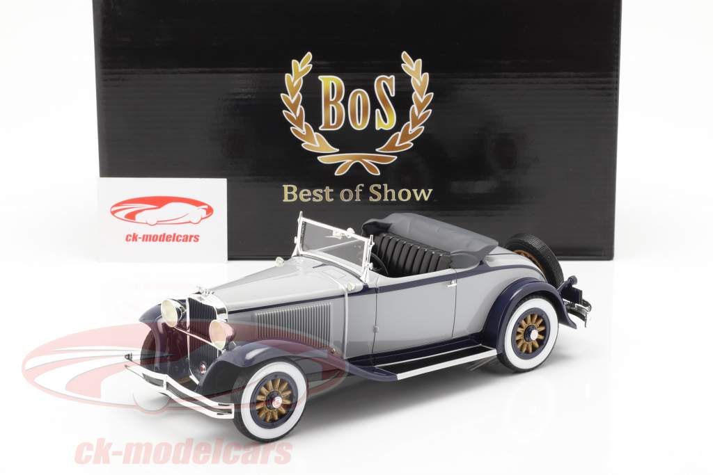 Dodge Eight DG Roadster Convertible Baujahr 1931 grau-dunkelblau 1:18 BoS-Models