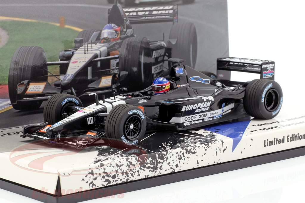 Fernando Alonso Minardi PS01 #21 F1 Debut Australisch GP 2001 1:43 Minichamps