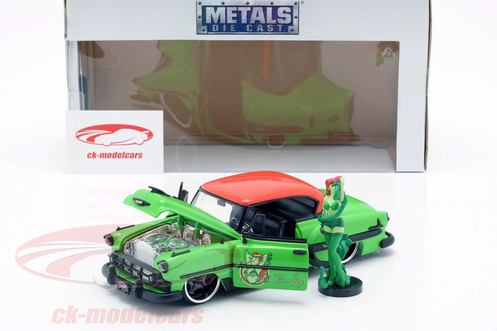 Chevy Bel Air ano de construção 1953 com Poison Ivy DC Comics verde / vermelho 1:24 Jada Toys