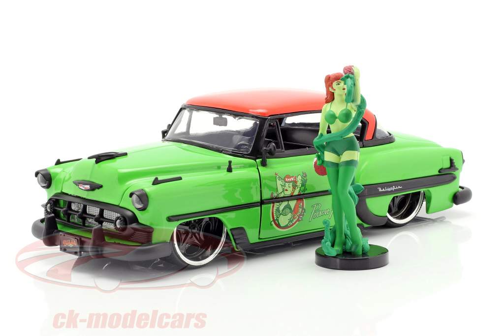 Chevy Bel Air ano de construção 1953 com Poison Ivy DC Comics verde / vermelho 1:24 Jada Toys