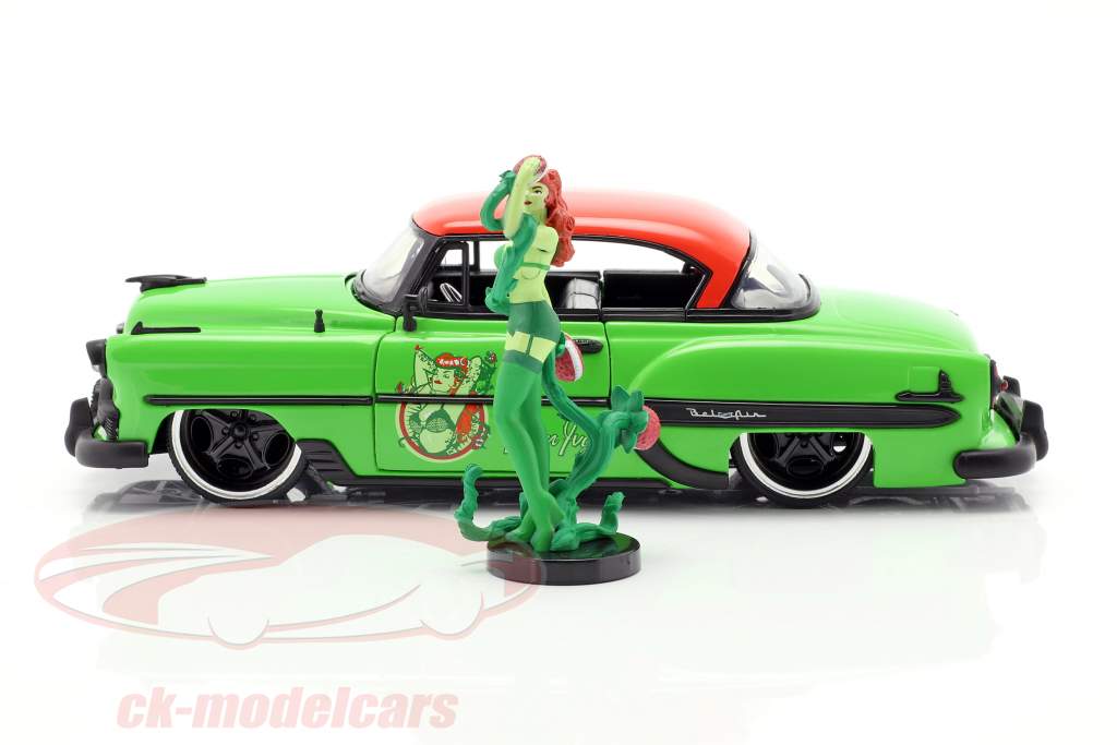 Chevy Bel Air ano de construção 1953 com Poison Ivy DC Comics verde / vermelho 1:24 Jada Toys