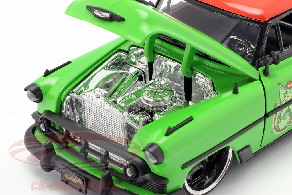 Chevy Bel Air ano de construção 1953 com Poison Ivy DC Comics verde / vermelho 1:24 Jada Toys