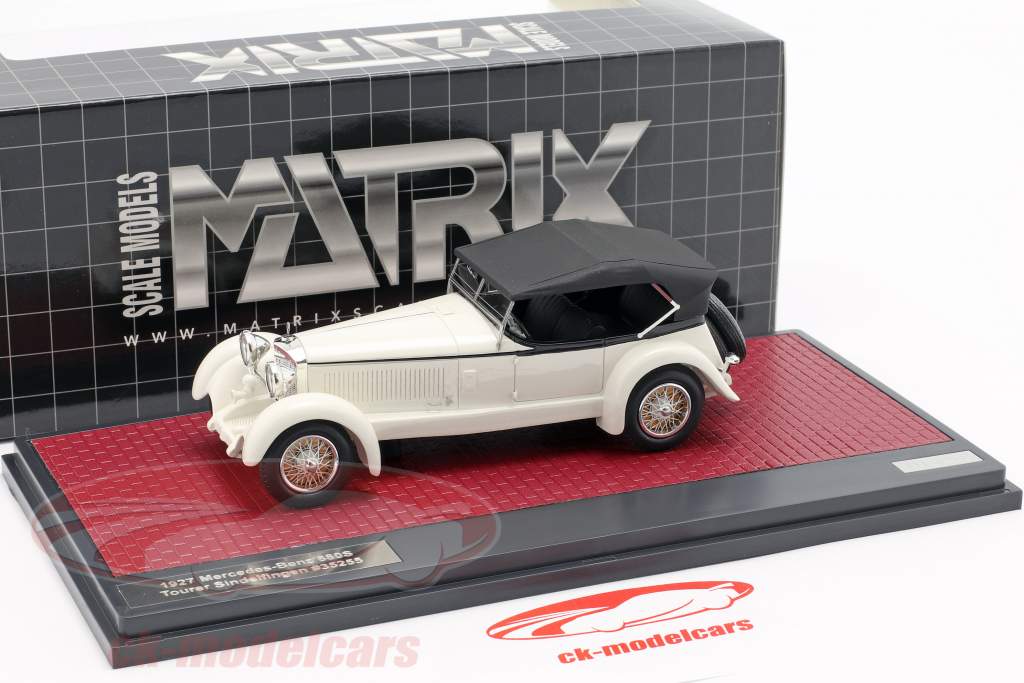 Mercedes-Benz 680S Tourer Sindelfingen Baujahr 1927 weiß / schwarz 1:43 Matrix