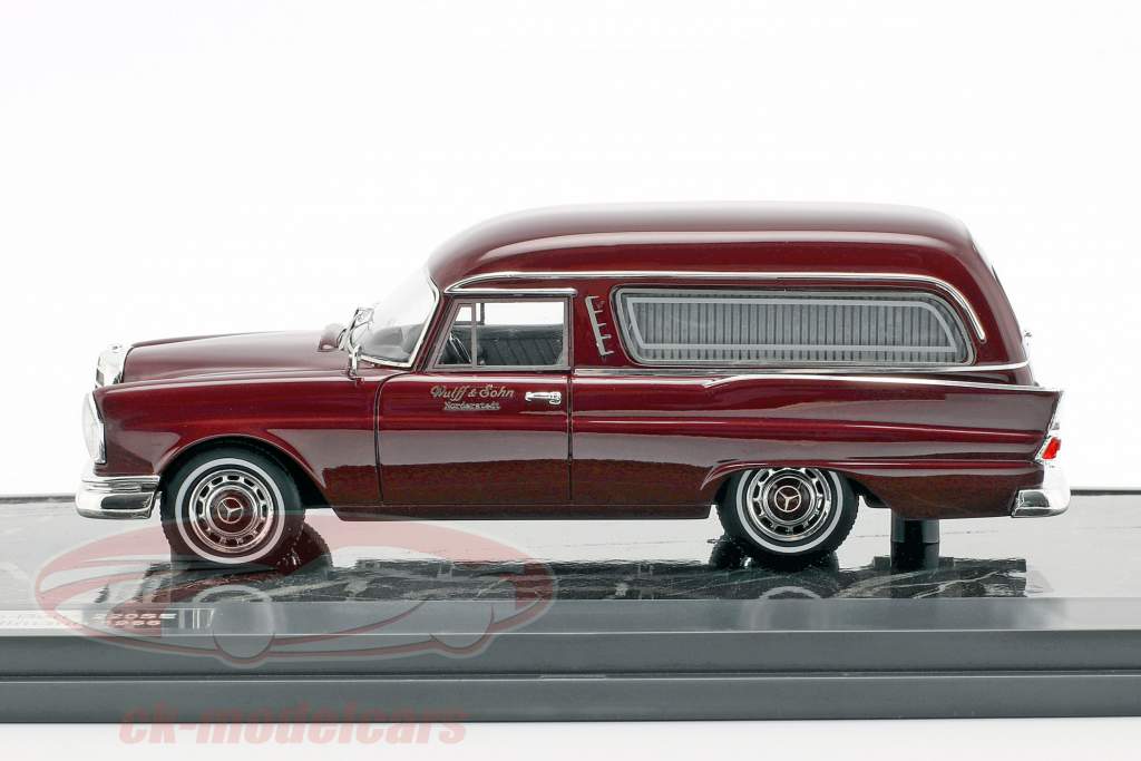 Mercedes-Benz 220SE (W111) Pollmann Hearse year 1966 dark red 1:43 Matrix