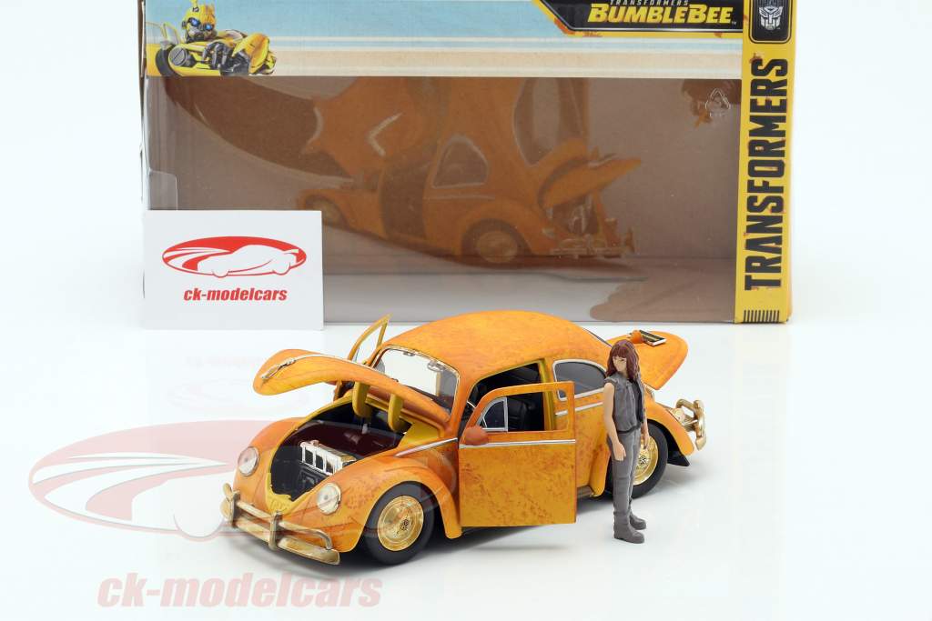 Volkswagen VW Beetle Bumblebee com Charlie figura Transformers 1:24 Jada Toys
