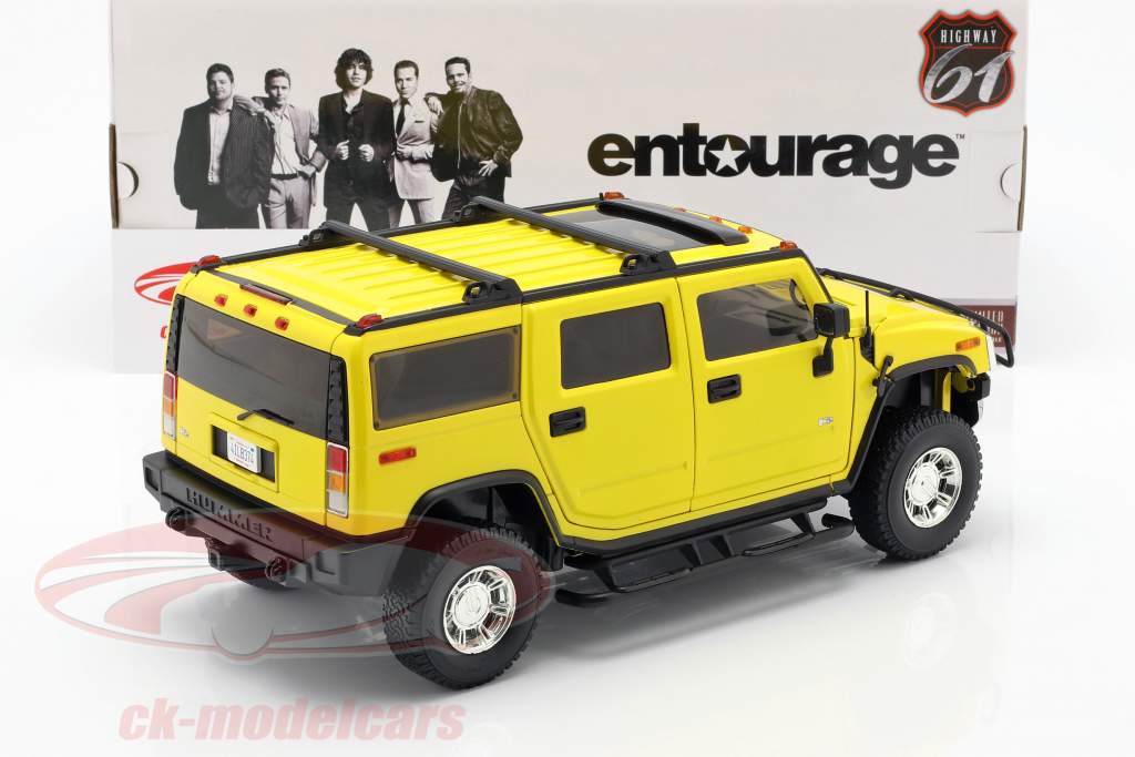Hummer H2 Année 2003 Série télévisée Entourage (2004-2011) jaune 1:18 Greenlight