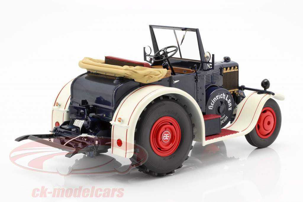 Lanz Eilbulldog Traktor blau / weiß 1:18 Schuco