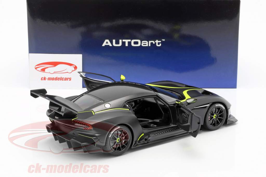 Aston Martin Vulcan año de construcción 2015 estera negro / cal verde 1:18 AUTOart