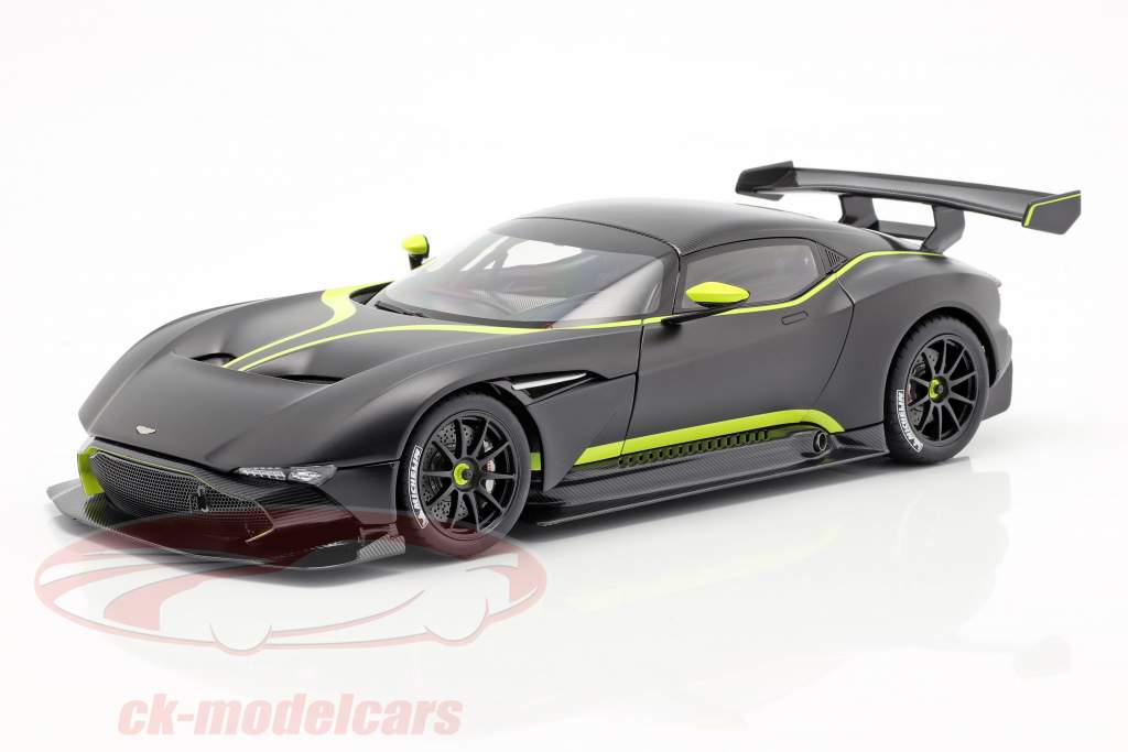 Aston Martin Vulcan ano de construção 2015 esteira preto / cal verde 1:18 AUTOart