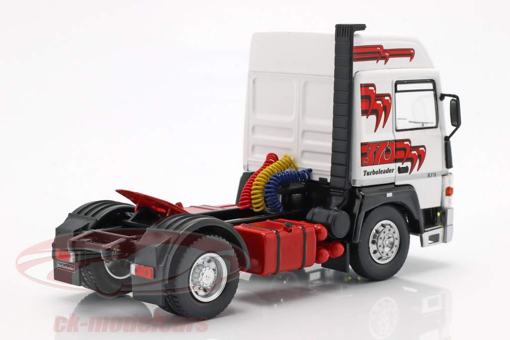 Renault R370 Turboleader Afkølet Sættevogn Opførselsår 1986 Wess / rød 1:43 Ixo