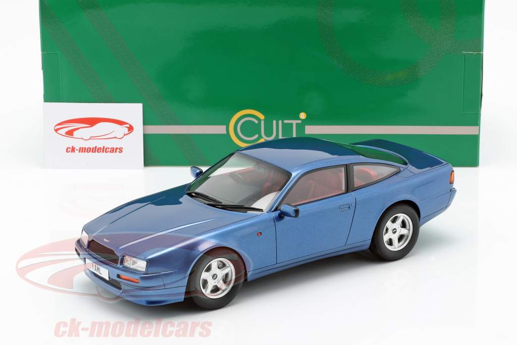 Aston Martin Virage Opførselsår 1988 blå metallisk 1:18 Cult Scale